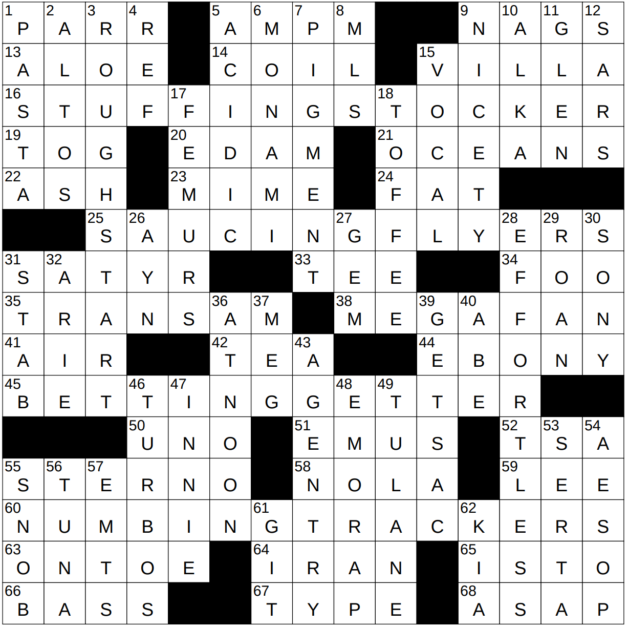 0112 23 NY Times Crossword 12 Jan 23 Thursday NYXCrossword