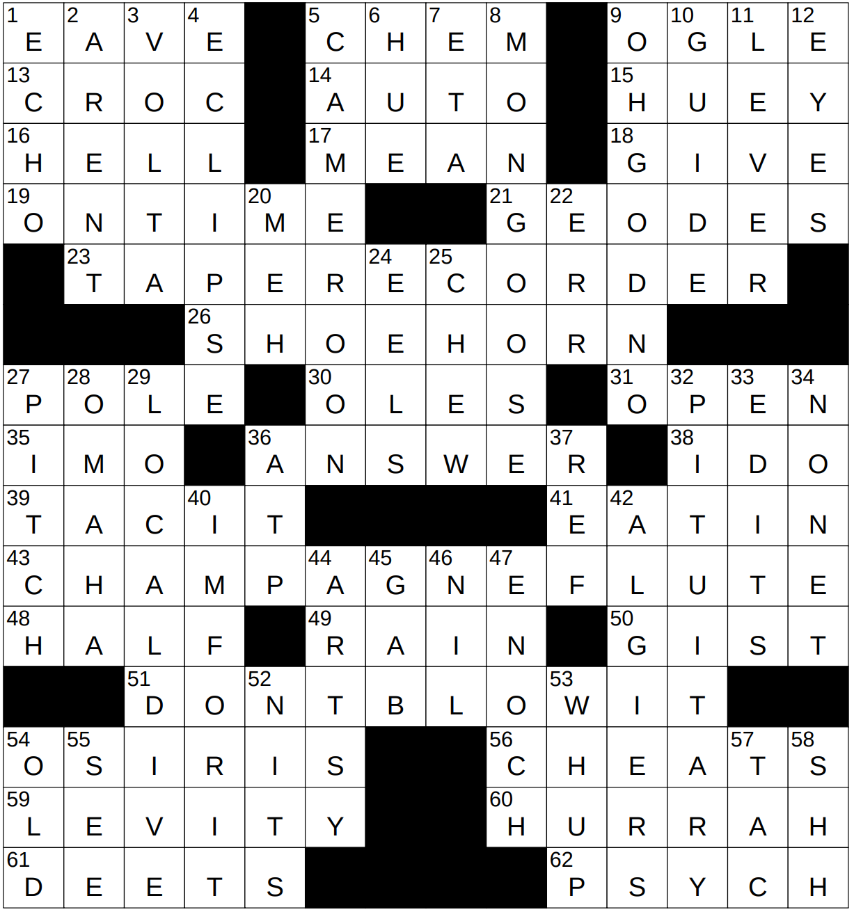 small flute crossword clue