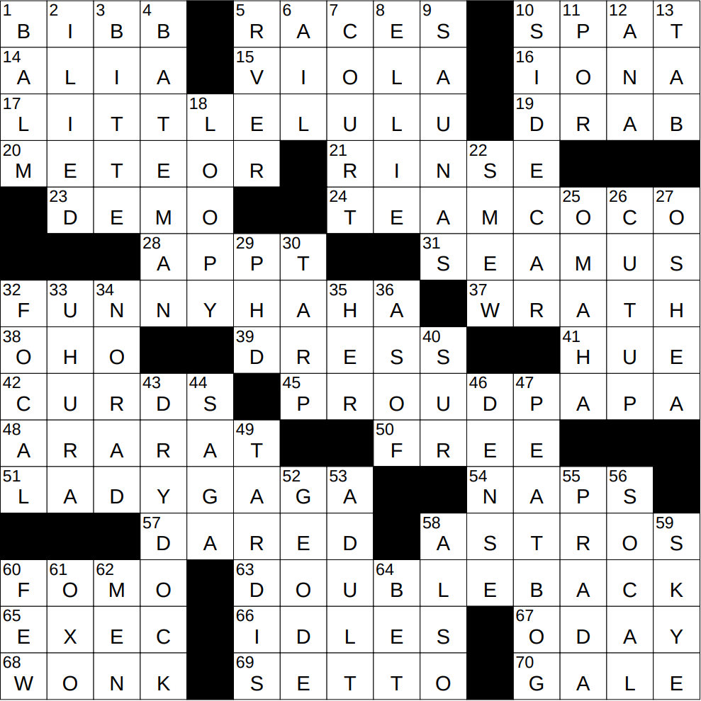 0310 25 NY Times Crossword 10 Mar 25 Monday NYXCrossword