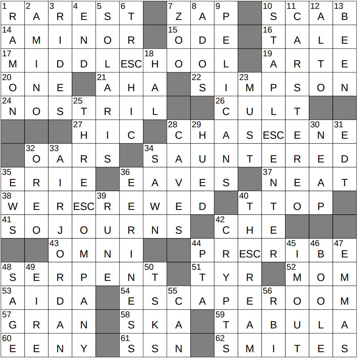 0321 24 NY Times Crossword 21 Mar 24 Thursday NYXCrossword