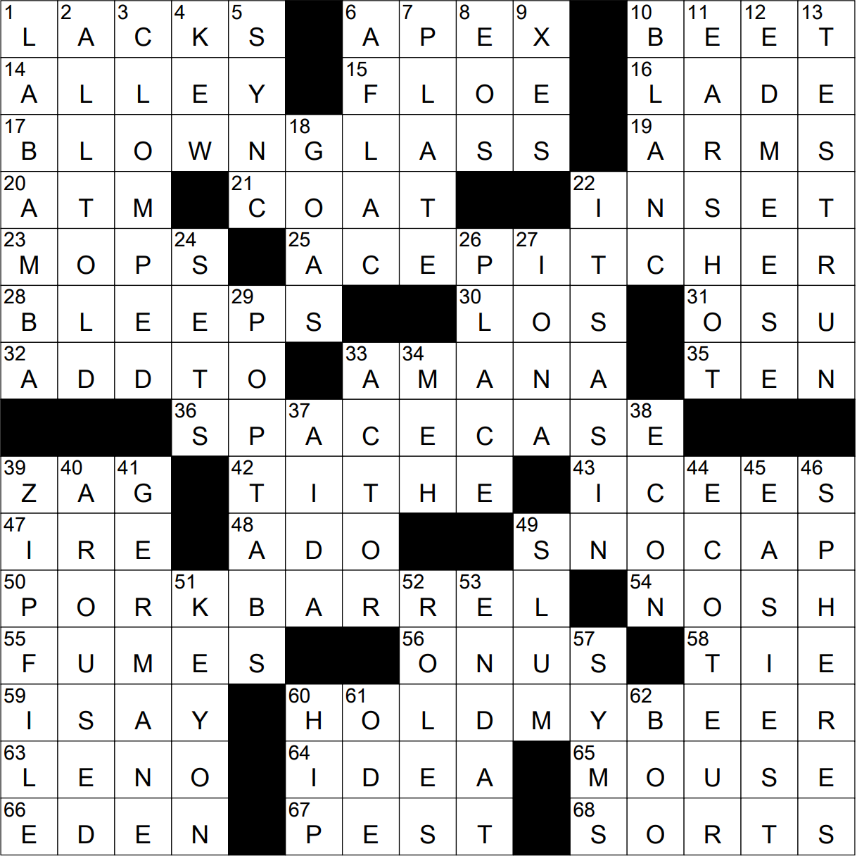 0405 22 NY Times Crossword 5 Apr 22 Tuesday NYXCrossword