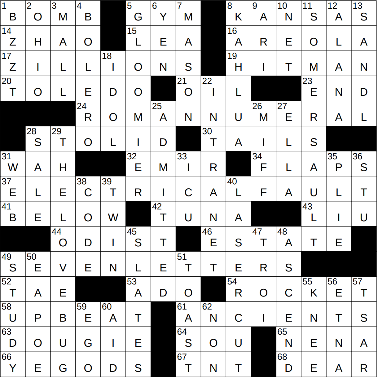 0518 23 NY Times Crossword 18 May 23 Thursday NYXCrossword