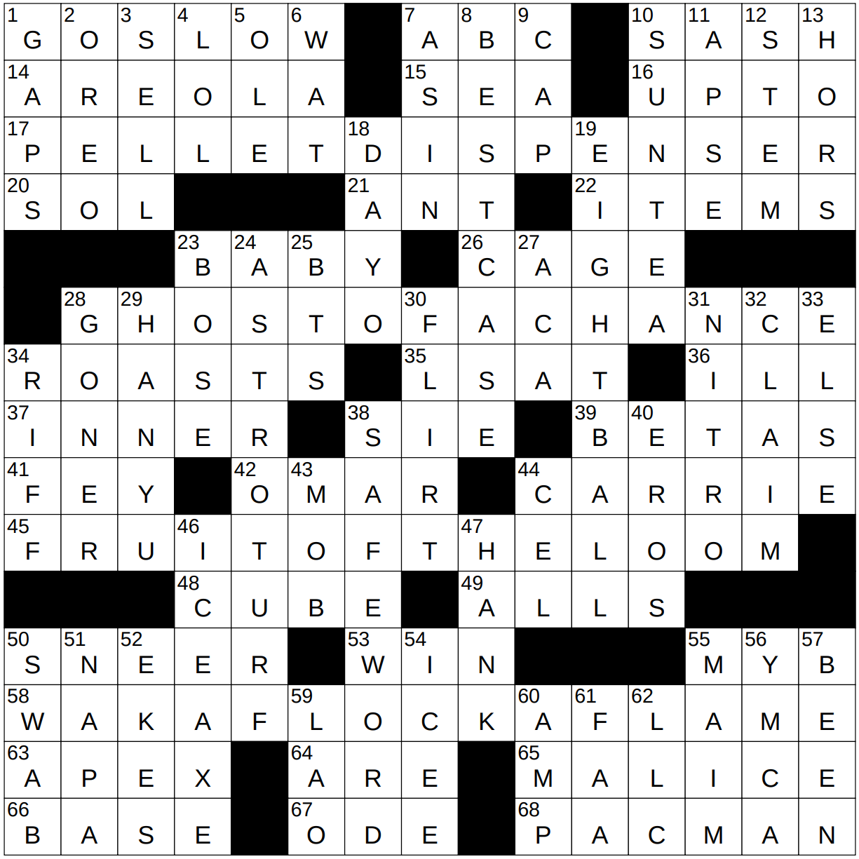 0524 23 NY Times Crossword 24 May 23 Wednesday NYXCrossword