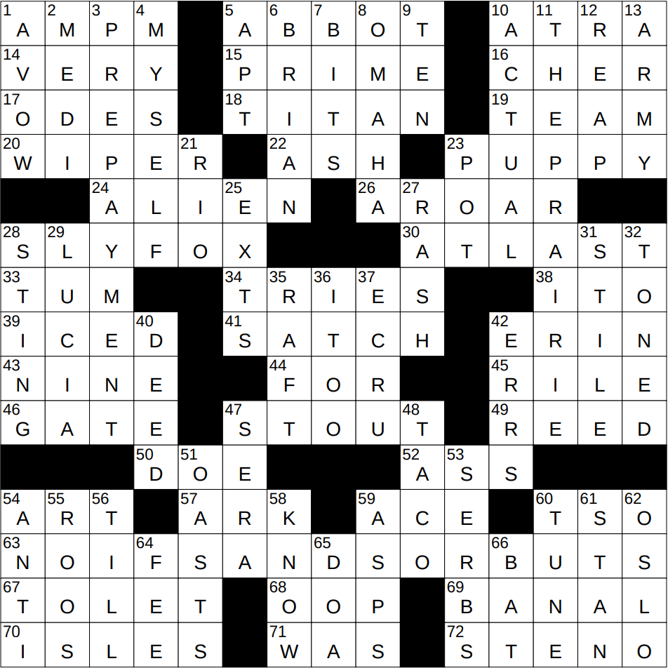 0605 25 NY Times Crossword 5 Jun 25 Thursday NYXCrossword