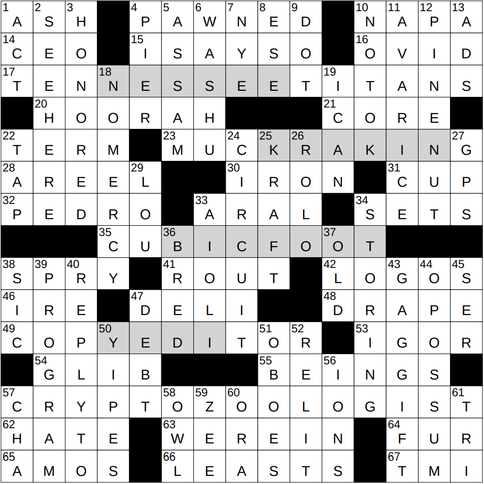 1001 24 NY Times Crossword 1 Oct 24 Tuesday NYXCrossword