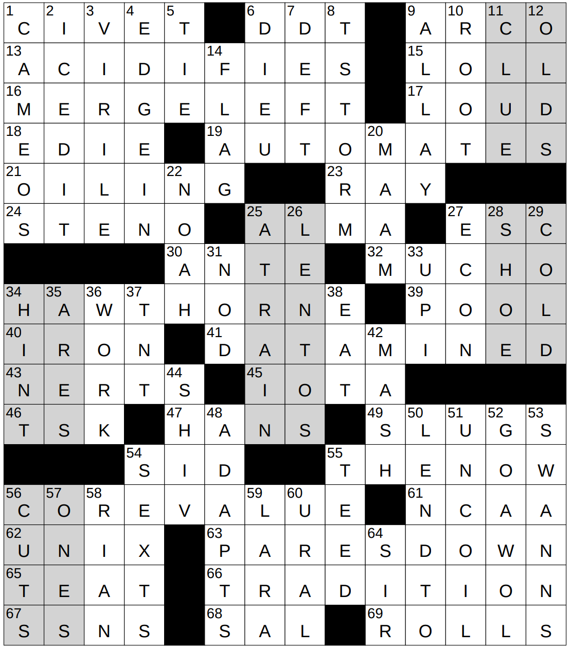1006 22 NY Times Crossword 6 Oct 22 Thursday NYXCrossword