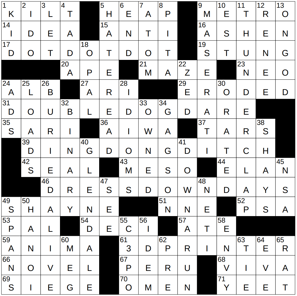1017 23 NY Times Crossword 17 Oct 23 Tuesday NYXCrossword