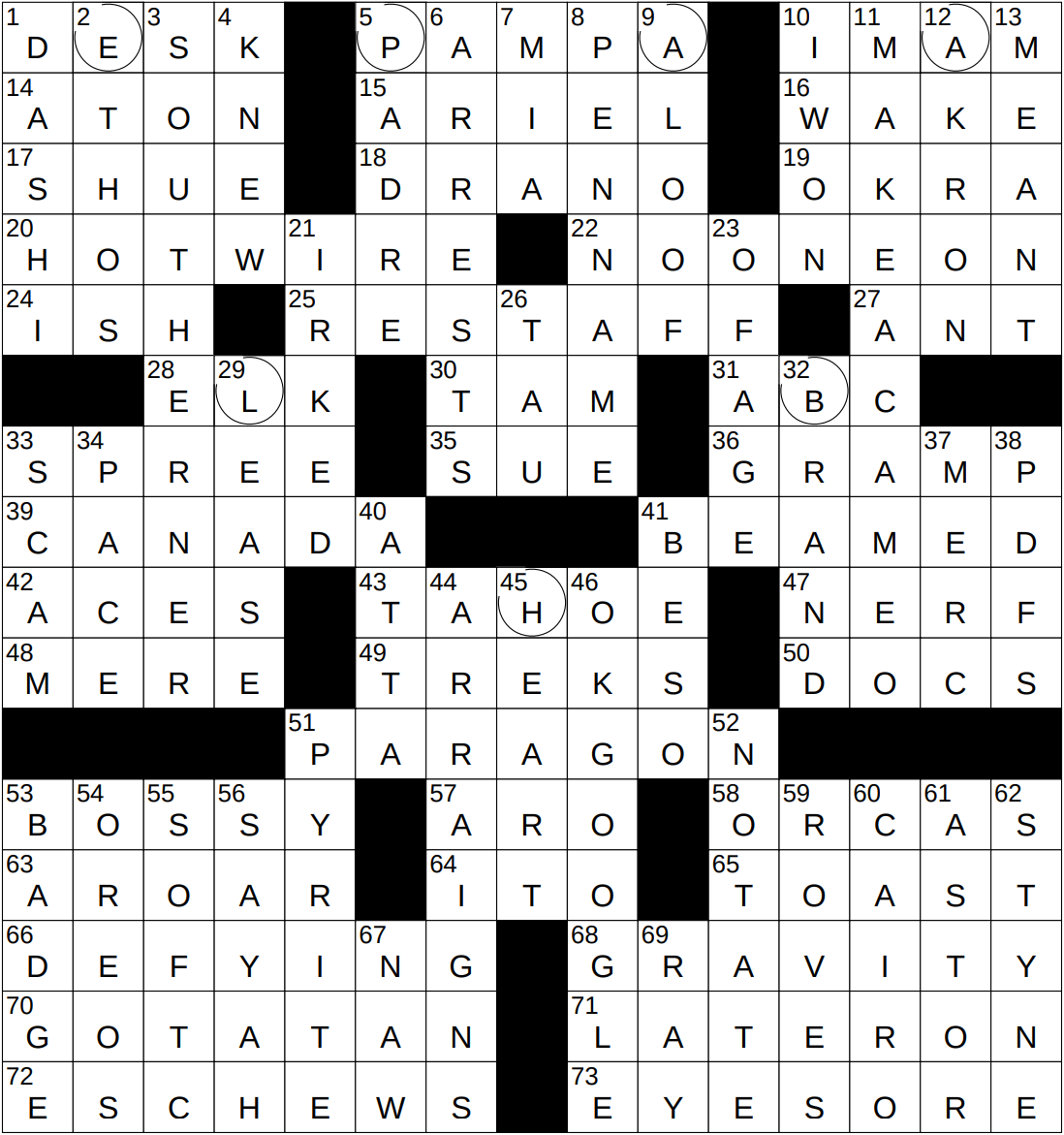 1030 25 NY Times Crossword 30 Oct 25 Thursday NYXCrossword