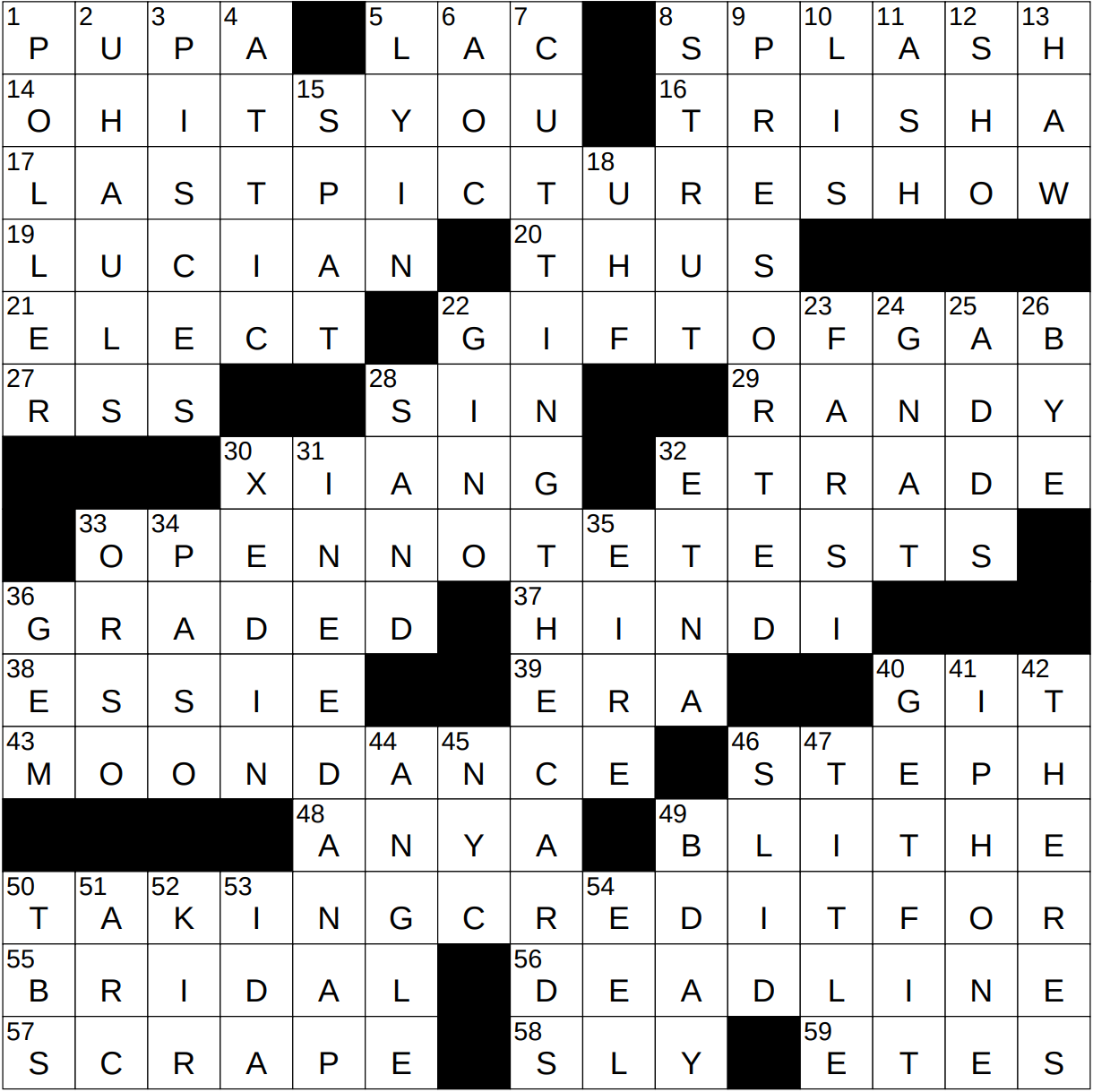 1122 22 NY Times Crossword 22 Nov 22 Tuesday NYXCrossword