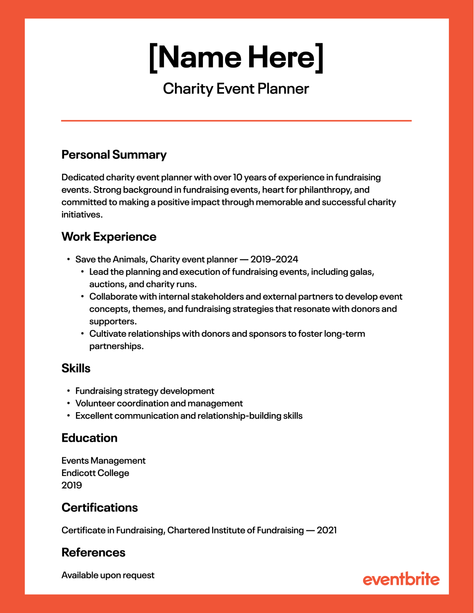12 Event Planner Resume Examples Templates And Tips