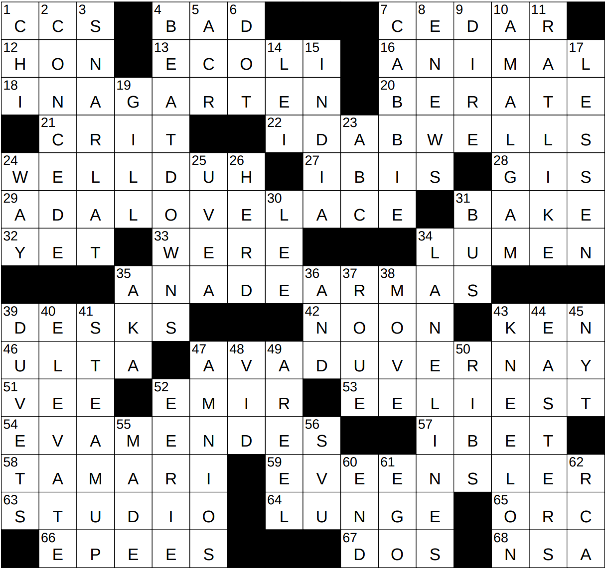 1206 22 NY Times Crossword 6 Dec 22 Tuesday NYXCrossword