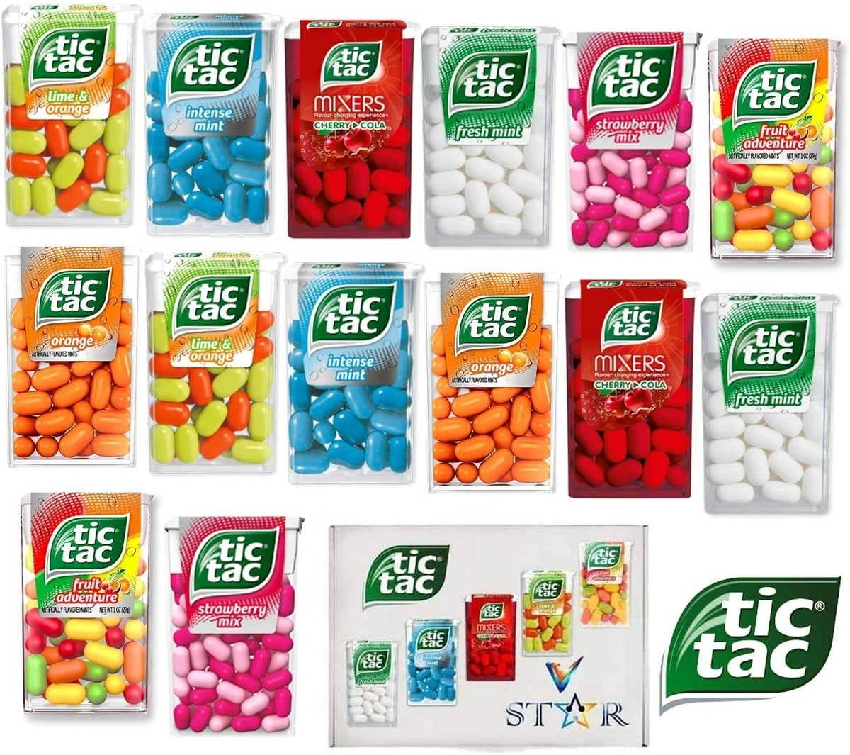 14 Mixed Tic Tac Mint Flavors Collection Box 7 Flavors EBay