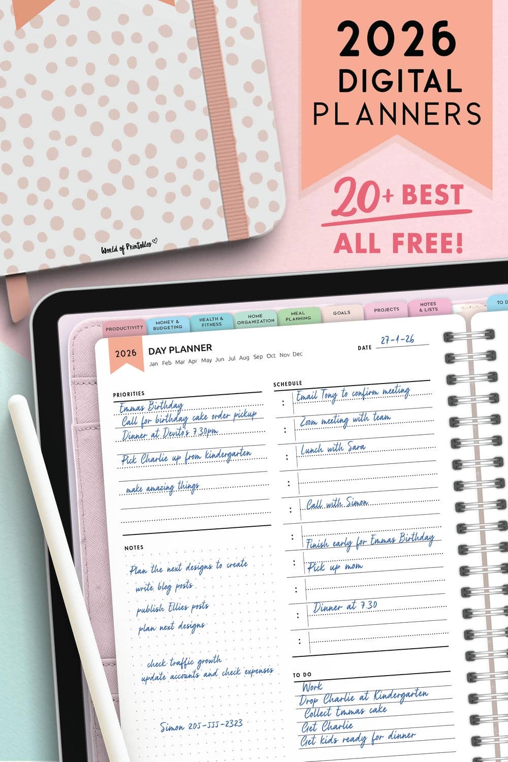 20 Free Digital Planners For 2026 The Ultimate Collection World Of Printables