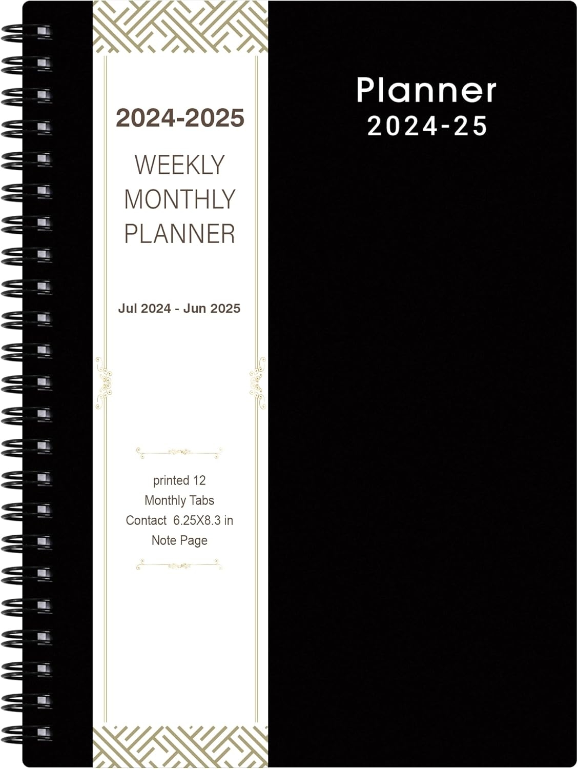 2024 2025 Planner Weekly Monthly Academic 6 25 Inches X 8 3 Inches Black EBay