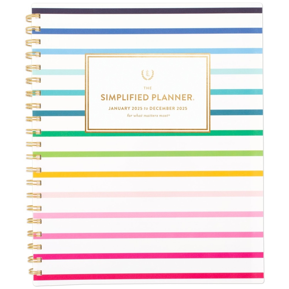 2025 Simplified By Emily Ley For AT A GLANCE Weekly Monthly Planner 8 1 2 X 11 Happy Stripe January To December EL32 905 OfficeSupply