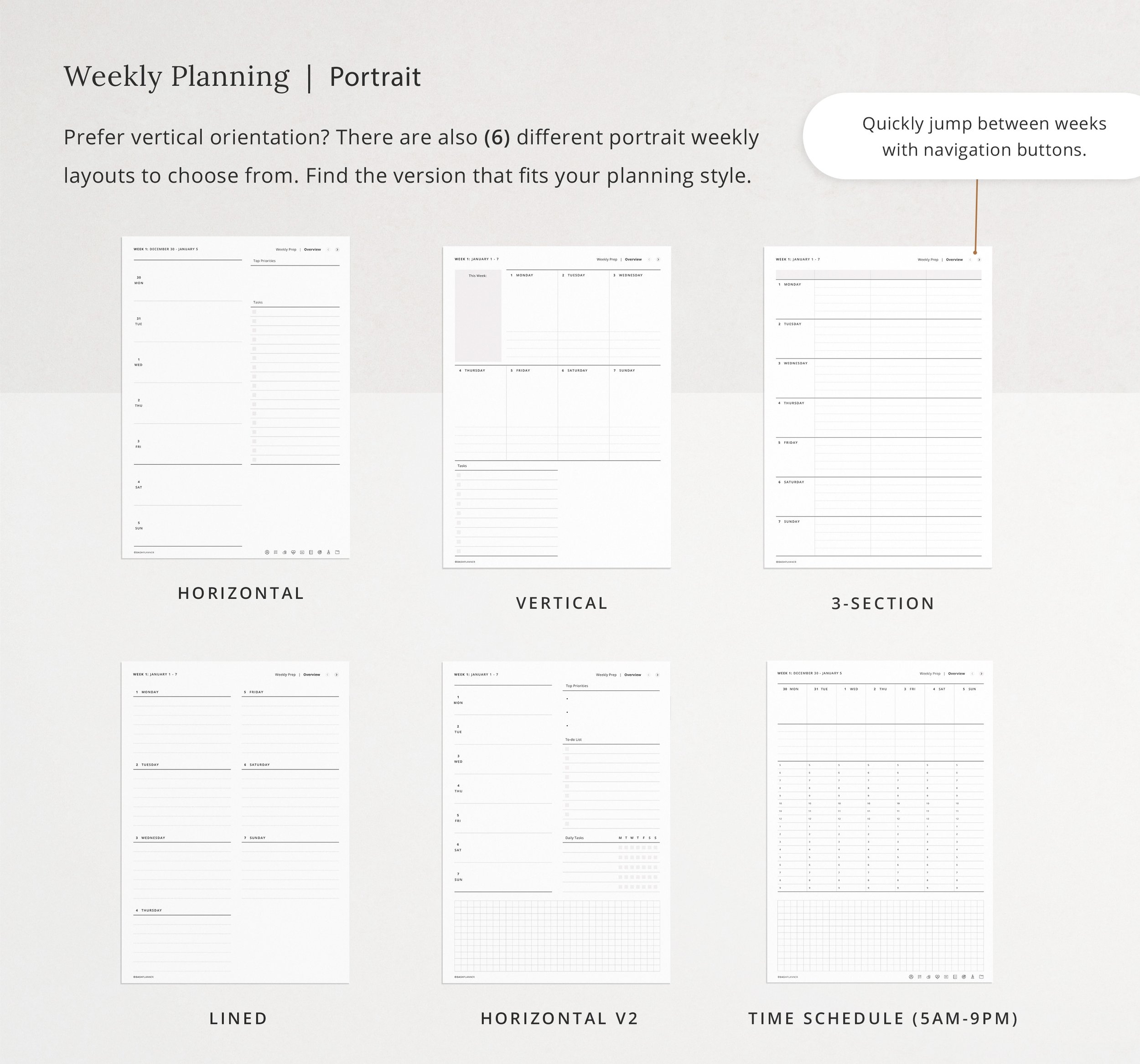 2026 Digital Planner For IPad Dash Planner For Goodnotes Notability Dash Planner