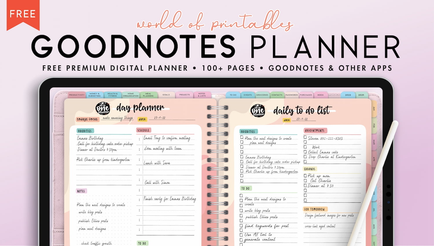 2026 GoodNotes Planner With 108 Free Templates World Of Printables