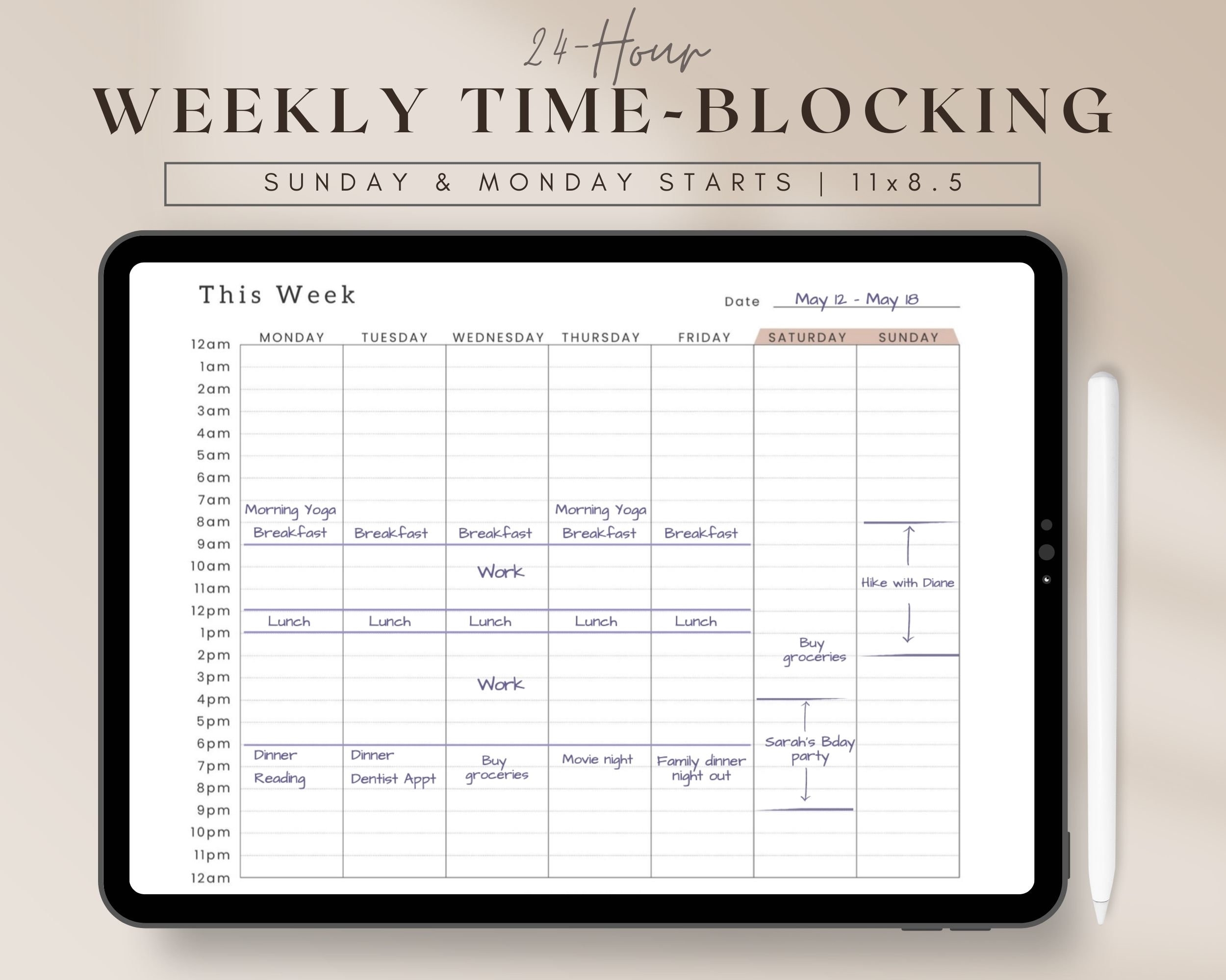 24 Hour Weekly Schedule Time Blocking Digital Planner Week At A Glance Time Block Weekly Planner Printable Pdf Time Box Daily To do List Etsy 24 Hour Weekly Schedule Time Blocking Digital Planner Week At A Glance Time Block Weekly Planner Printable Pdf Time Box Daily To do List Etsy