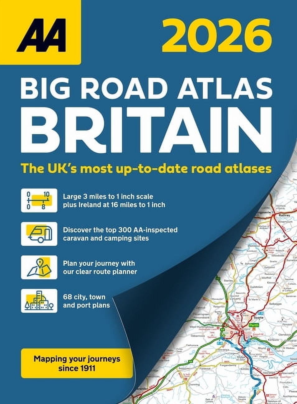 AA Big Road Atlas Britain 2026 Spiral Spiral Bound Walmart