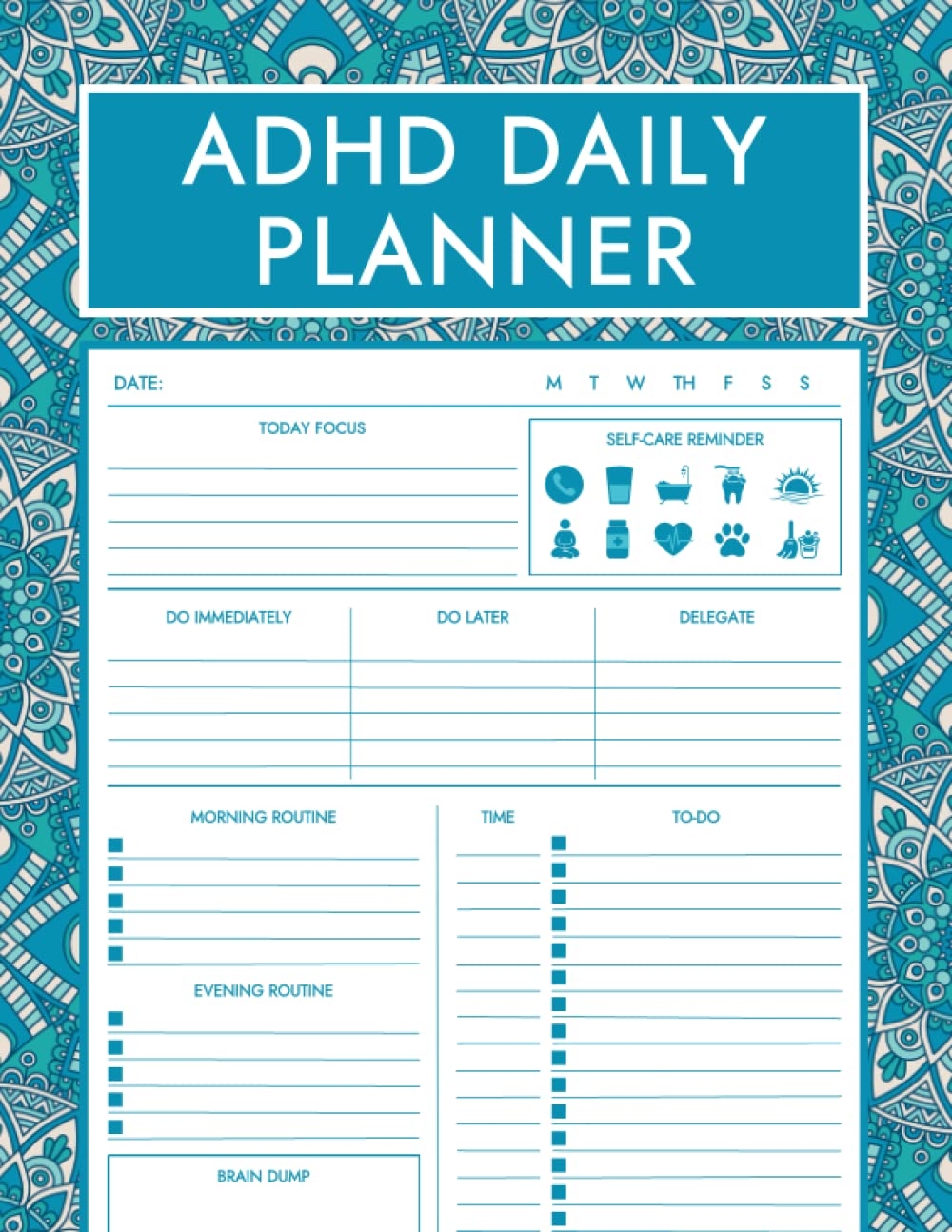 Adhd Organization Tools Ultimate Life Planner Printable Bundle Adhd Productivity Planner Habit Tracker Mood Professional Notebook