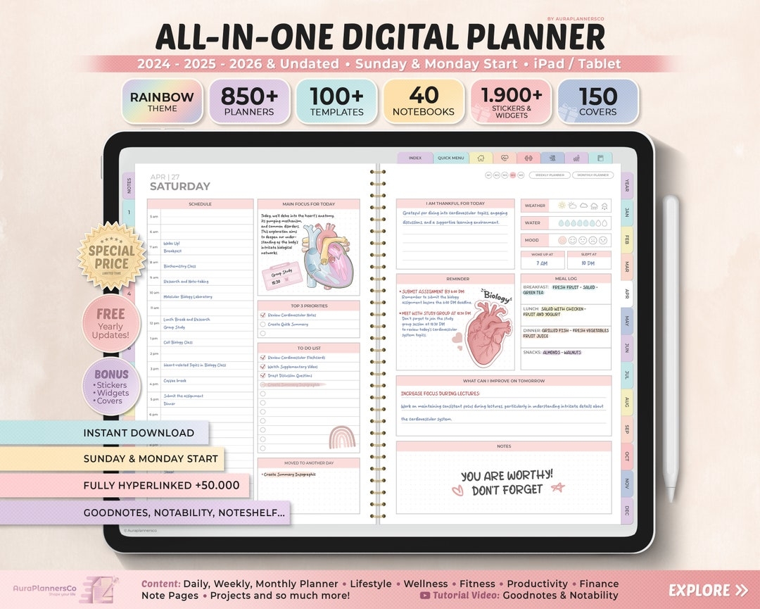 All in one Digital Planner 2025 2026 Undated Digital Planner Digital Journal Digital Goodnotes Template Notability Daily Planner Etsy All in one Digital Planner 2025 2026 Undated Digital Planner Digital Journal Digital Goodnotes Template Notability Daily Planner Etsy