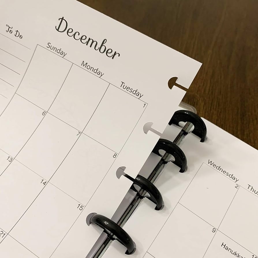 Amazon 2026 Monthly Planner Calendar Refills For 7 8 9 11 Disc Mini Classic Skinny Junior Big Size Discbound Happy Planners Loose Leaf Inserts 12 Month 8 Disc Junior Butterfly Office Products