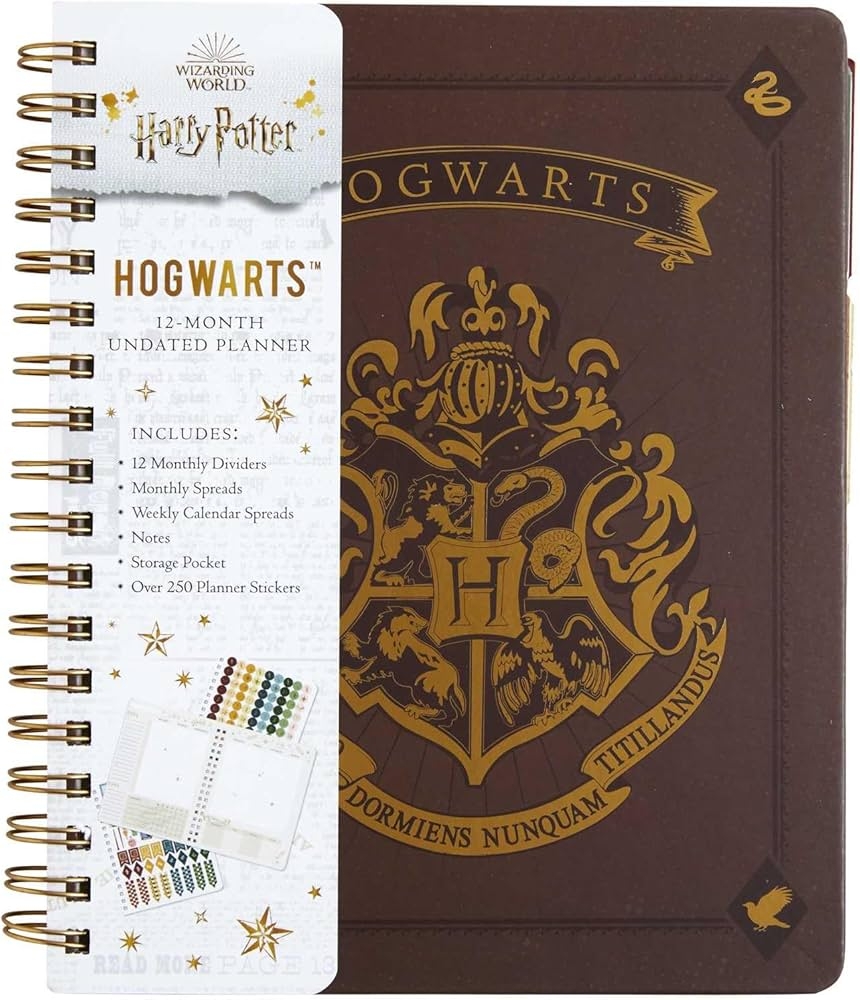 Amazon Harry Potter Hogwarts 12 Month Undated Planner Harry Potter School Planner School Harry Potter Gift Harry Potter Stationery Undated Planner 9781647223922 Insights Books