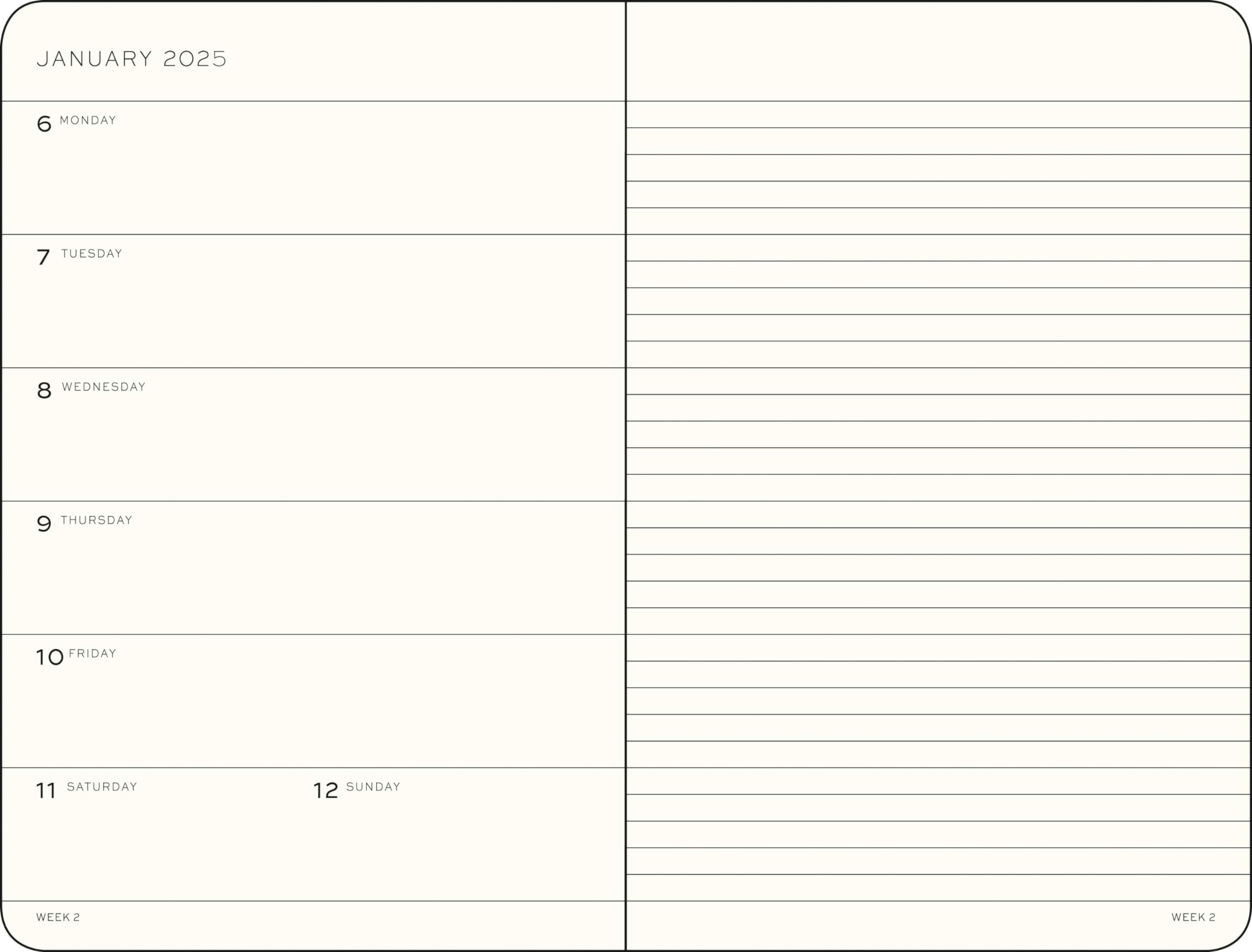 Amazon LEUCHTTURM1917 Weekly Planner Notebook 2025 Softcover Paperback B6 Black Jan 1 Dec 31 2025 Office Products