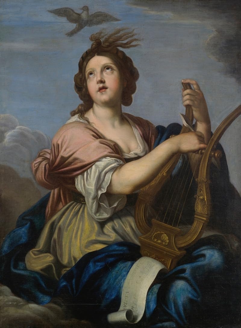 Amazon Muse Playing Her Lyre 17th Century Poster Print By Bolognese School 18 X 24 Posters Prints