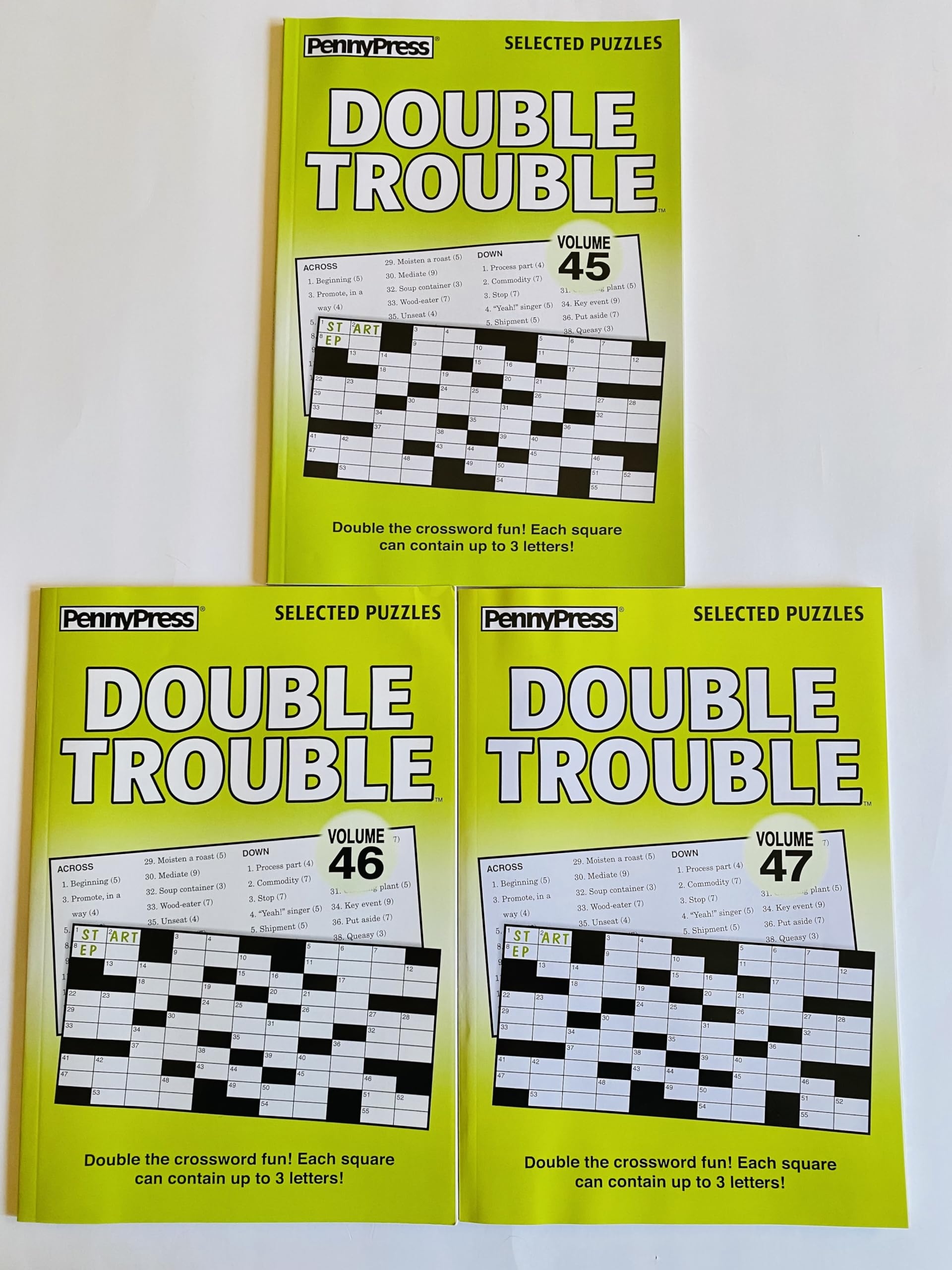 Amazon Volume Numbers 45 46 And 47 Of Double Trouble Crossword Puzzles From Penny Press Selected Series Toys Games