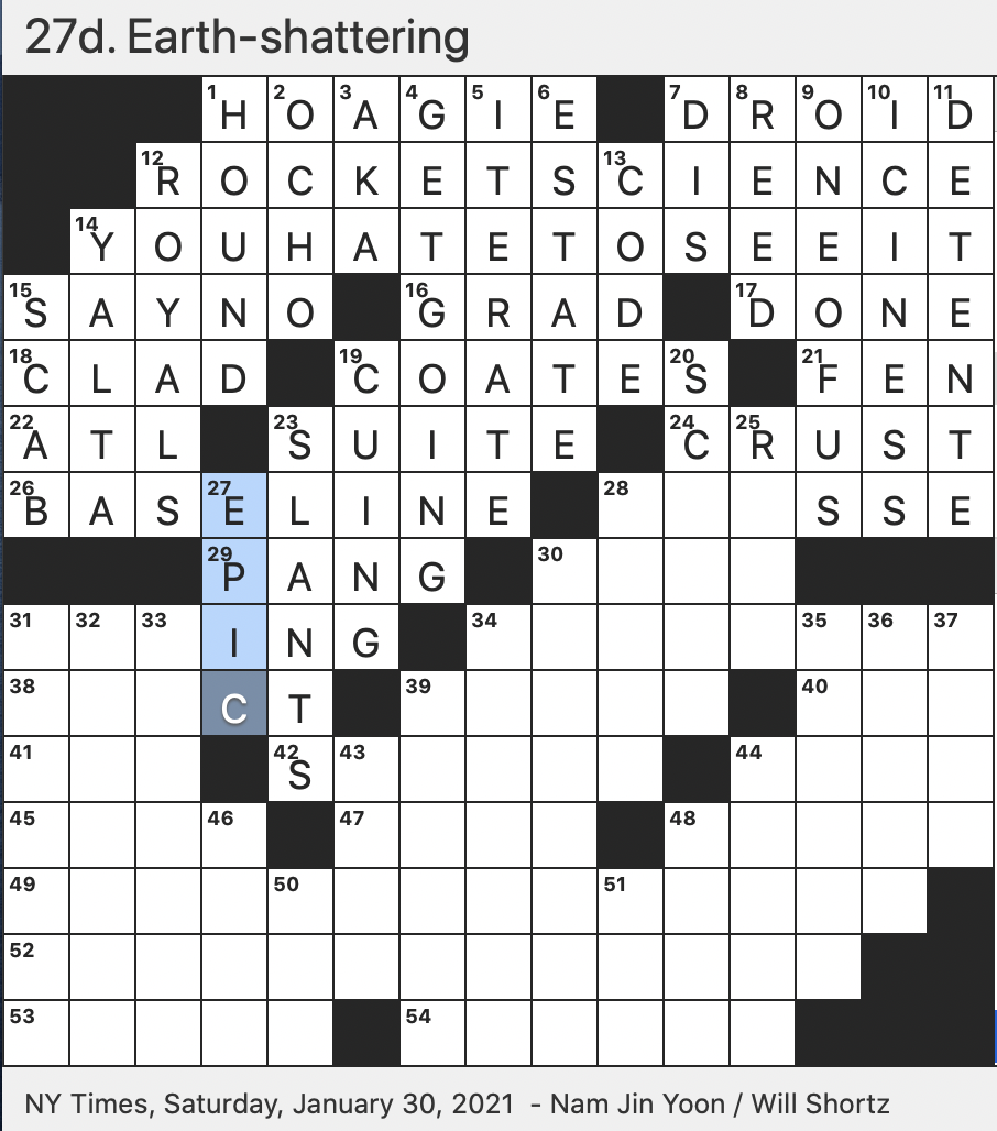 Amphibian That Ogden Nash Once Rhymed With Bottle SAT 1 30 21 Singing Style With African American Roots Longtime Sacha Baron Cohen Persona Rex Parker Does The NYT Crossword Puzzle