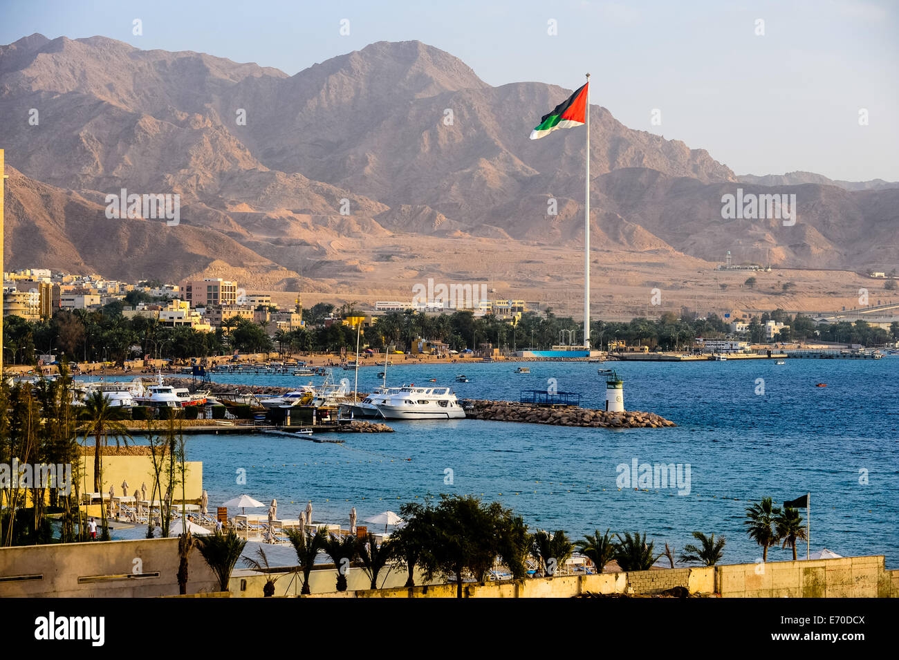 Aqaba Is Jordan s Only Coastal City One Of The World s Tallest Flagpoles Stock Photo Alamy