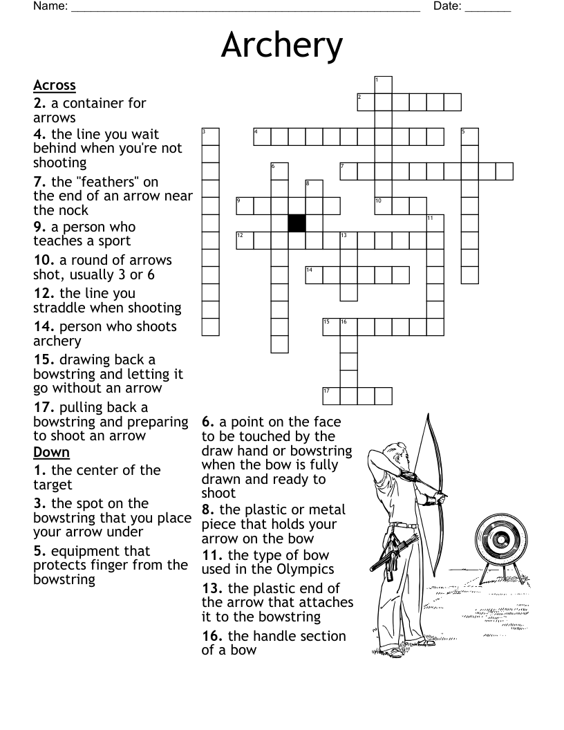Archery Crossword WordMint