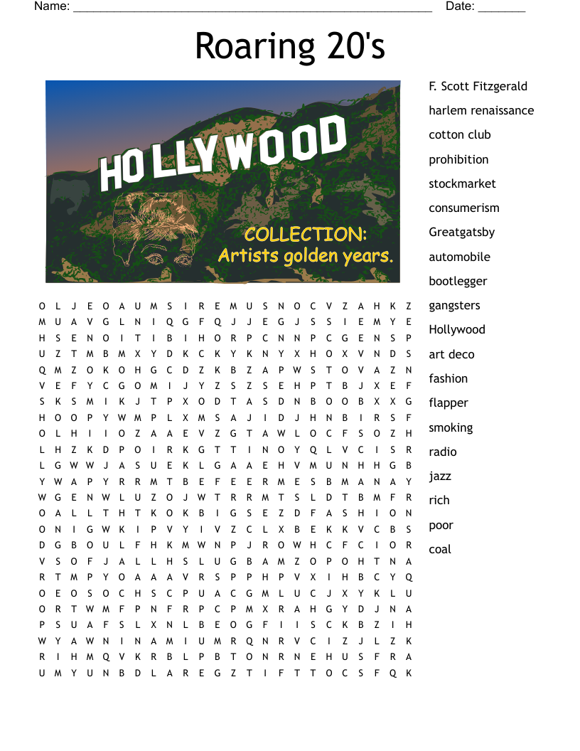 Art Deco Crossword WordMint