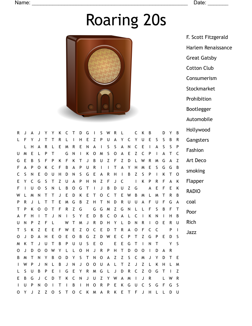 Art Deco Crossword WordMint
