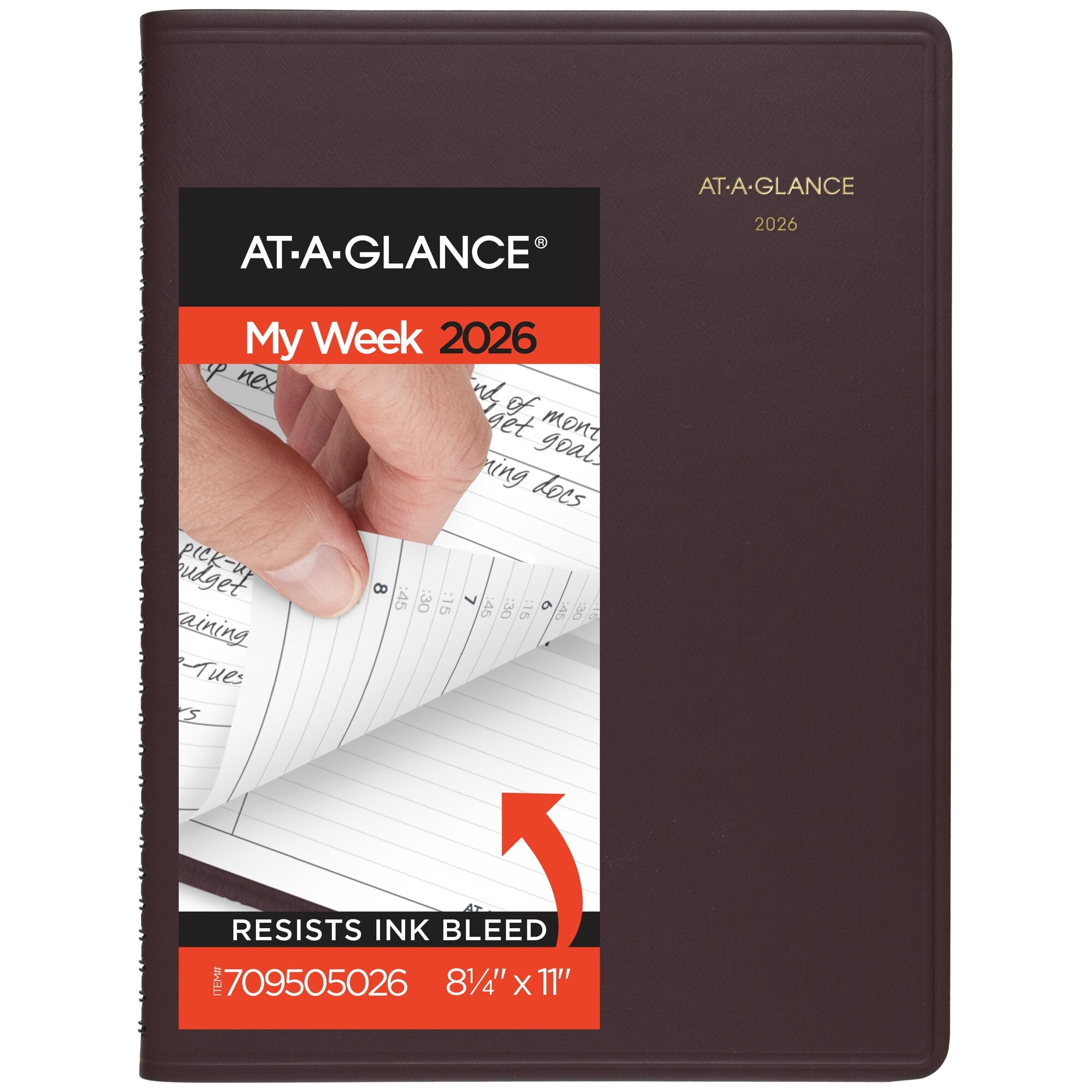 AT A GLANCE QuickNotes 2025 Weekly Monthly Appointment Book Planner Black Large Walmart