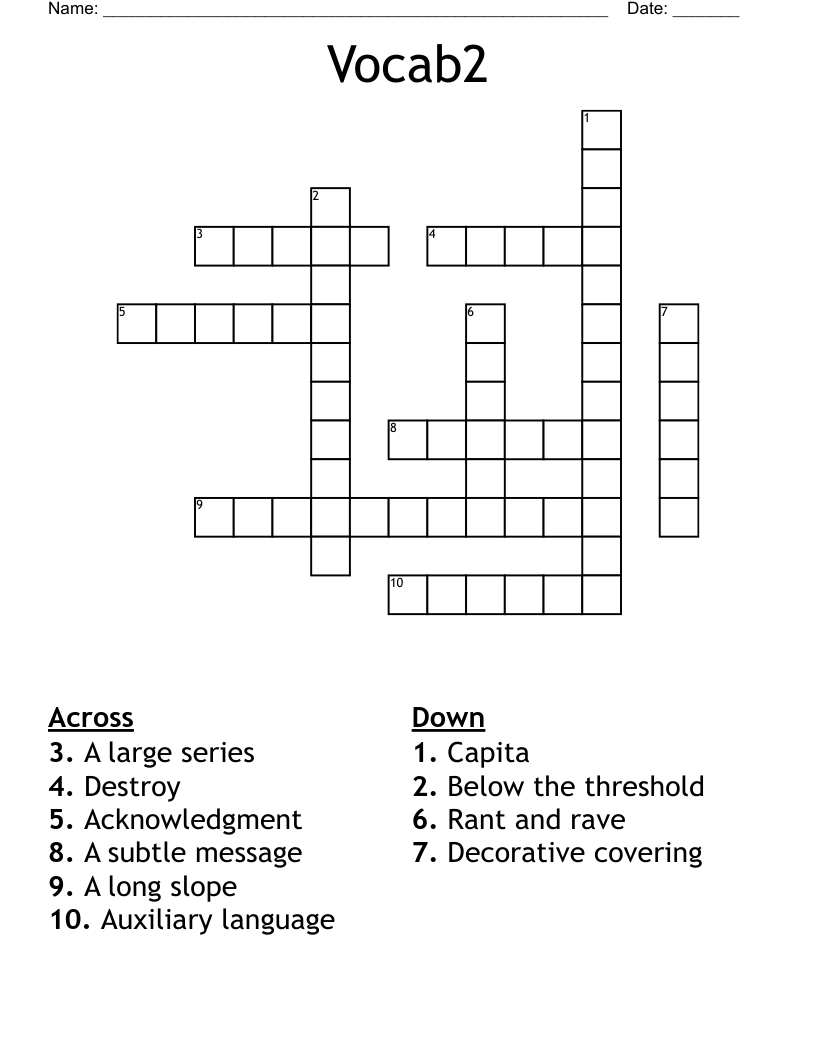 ATTWN English 10 Crossword WordMint ATTWN English 10 Crossword WordMint