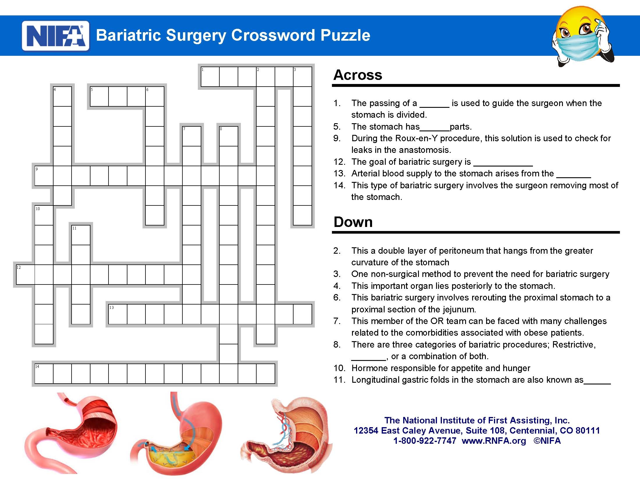 Bariatric Surgery Crossword Clues January 2017 RNFA