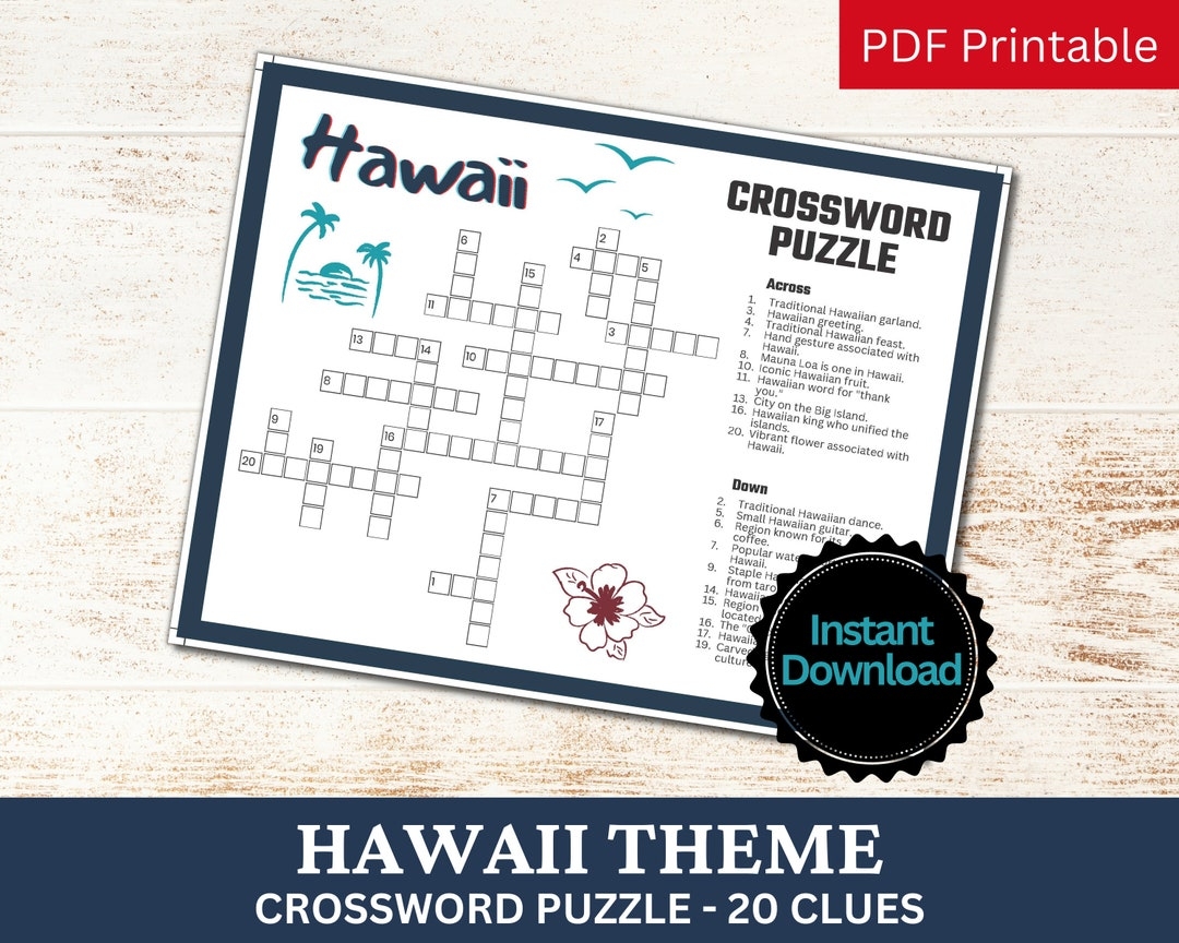 Beach Wrap Skirt Feature Crossword Clue Hawaii Crossword Puzzle Printable Game Fun Travel Theme Birthday Beach Wrap Skirt Feature Crossword Clue Hawaii Crossword Puzzle Printable Game Fun Travel Theme Birthday