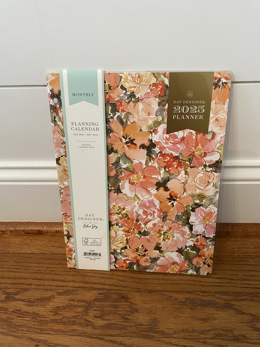 Blue Sky Day Designer 2025 New Year Calendar Planner Monthly Fashion Floral Pink EBay