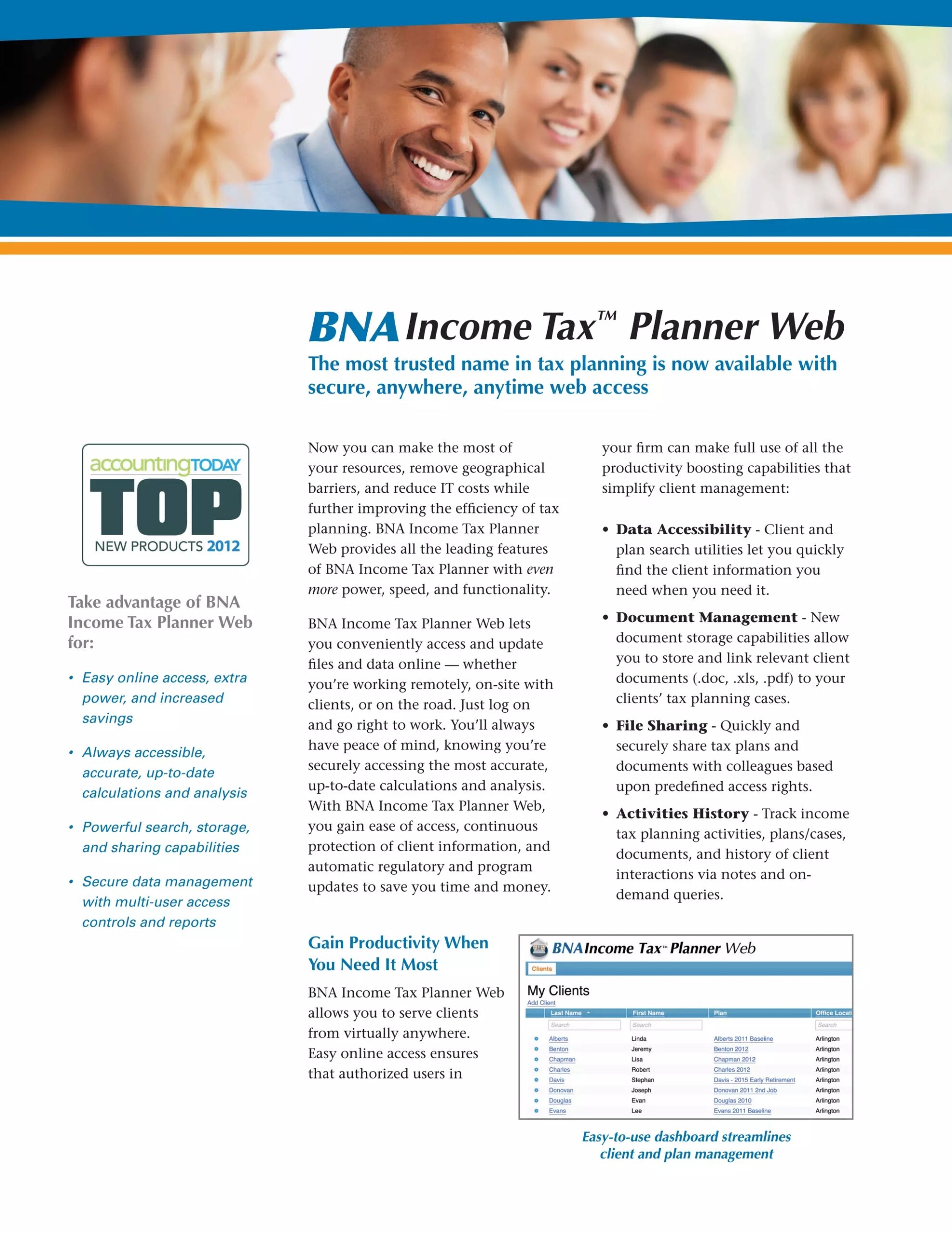 bna income tax planner