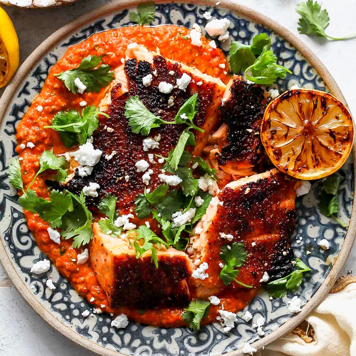 Broiled Salmon With Pepita Salsa Dishing Out Health