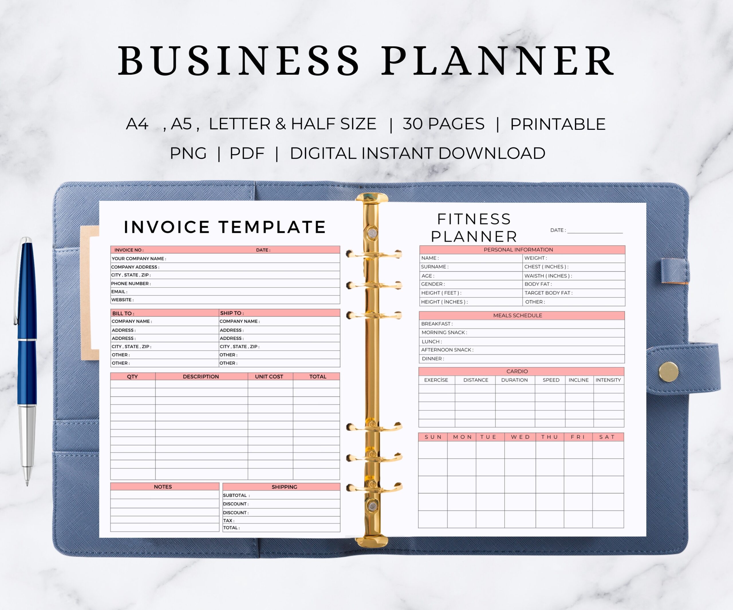 Business Planner Business Planner Template Business Plan Printable Business Planner Small Business Business Planners Bundle Etsy