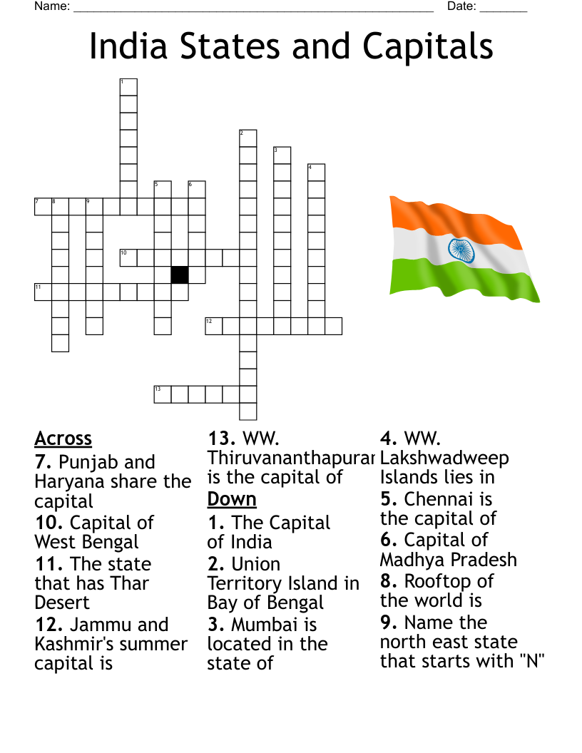 Capital Cities Of The World Crossword WordMint