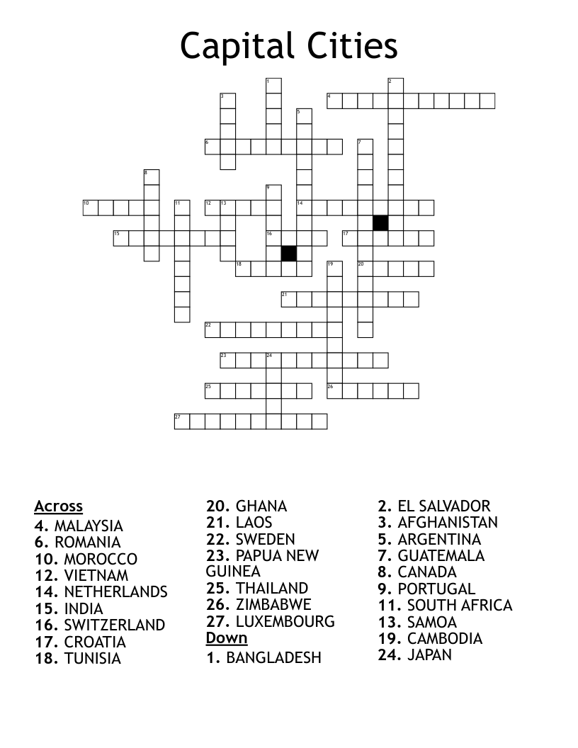 capital of samoa crossword