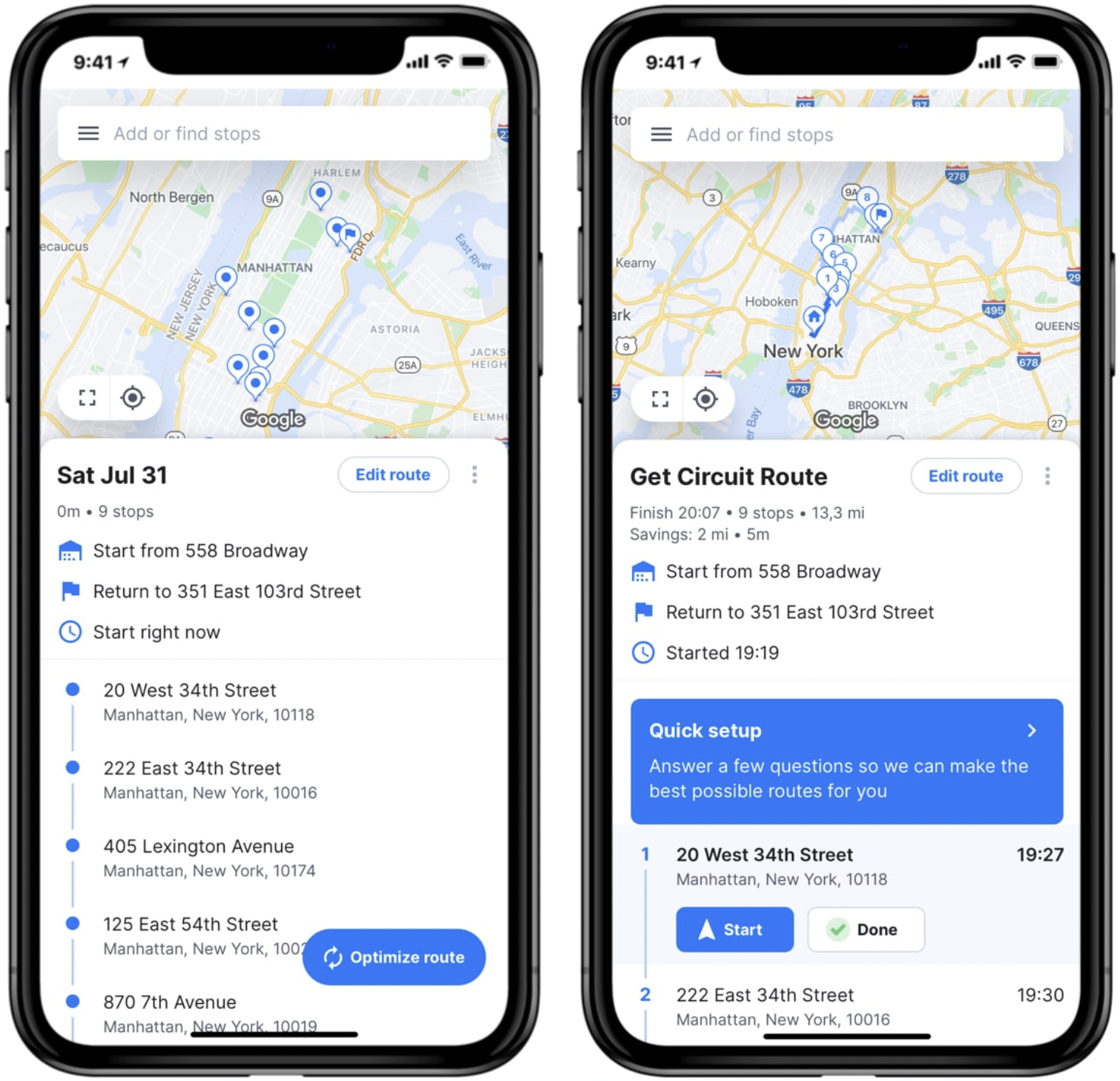 Circuit 1 Alternative Circuit Vs MyWay Route Planner Comparing Route Optimization Software