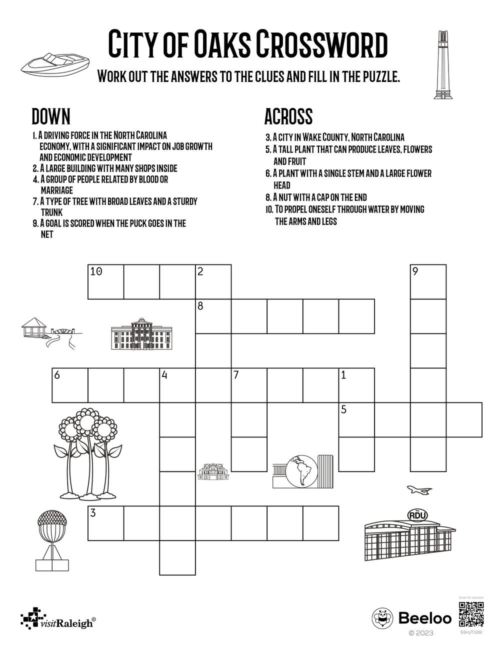 City Of Oaks Crossword Beeloo Printable Crafts And Activities For Kids City Of Oaks Crossword Beeloo Printable Crafts And Activities For Kids