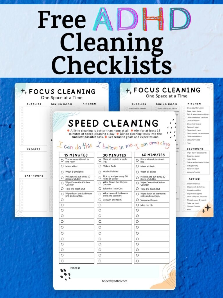 Cleaning Organizer Planner For Adults With ADHD ADHD Cleaning Planner For Adults Daily Weekly Monthly Chore Charts Checklists Daily Weekly Monthly Schedules