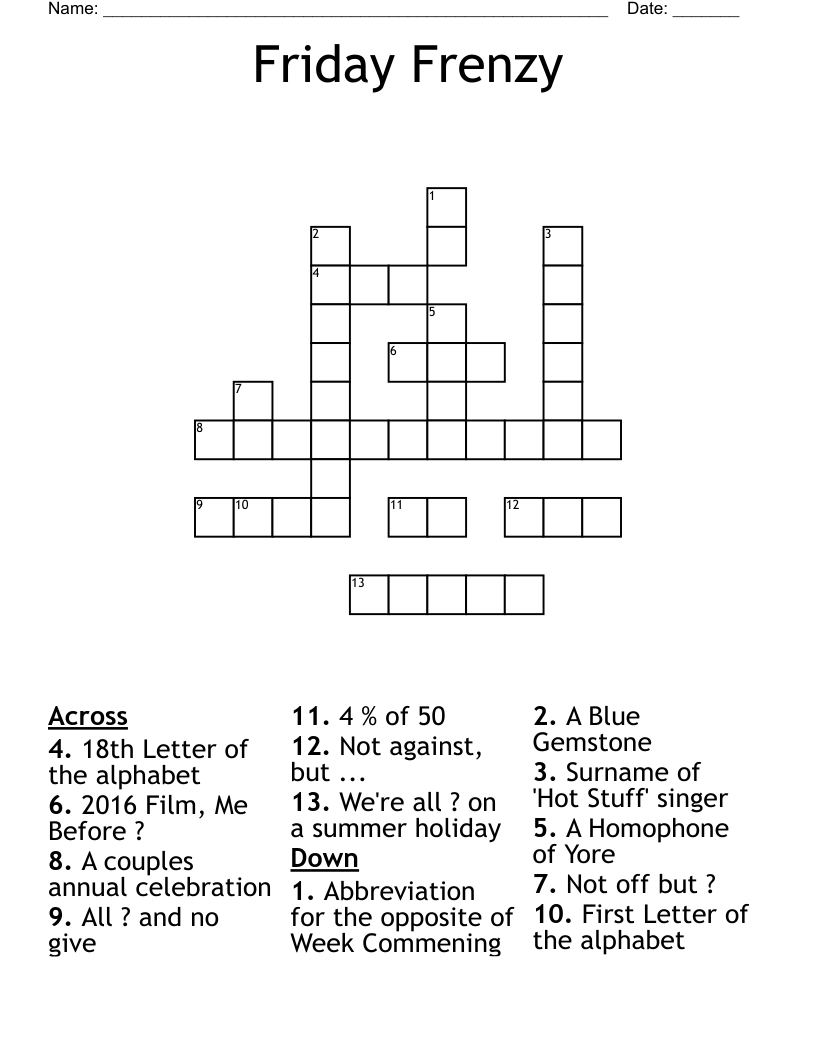 Concrete Poem Crossword WordMint