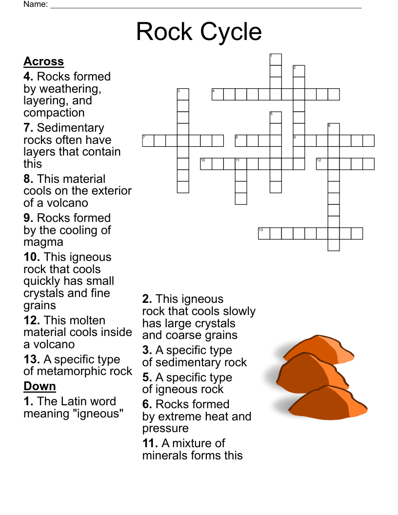 Connor M Science Homework Rocks Mixed Berry Smoothie Crossword WordMint